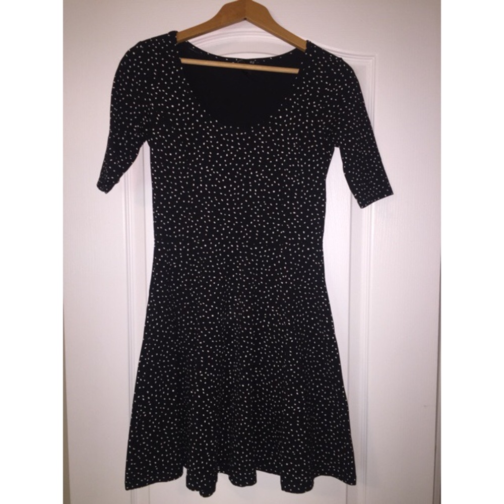 Polka Dots Black Dress